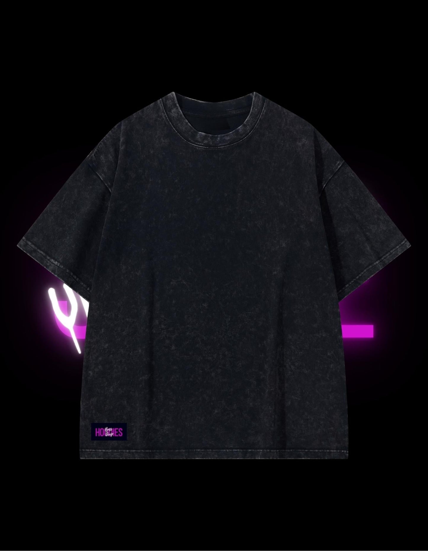 BassDropHoodies Oversized T-Shirt "Shine", Kurzarm, Baumwolle, Einfarbig - undergroundtechnostore.de