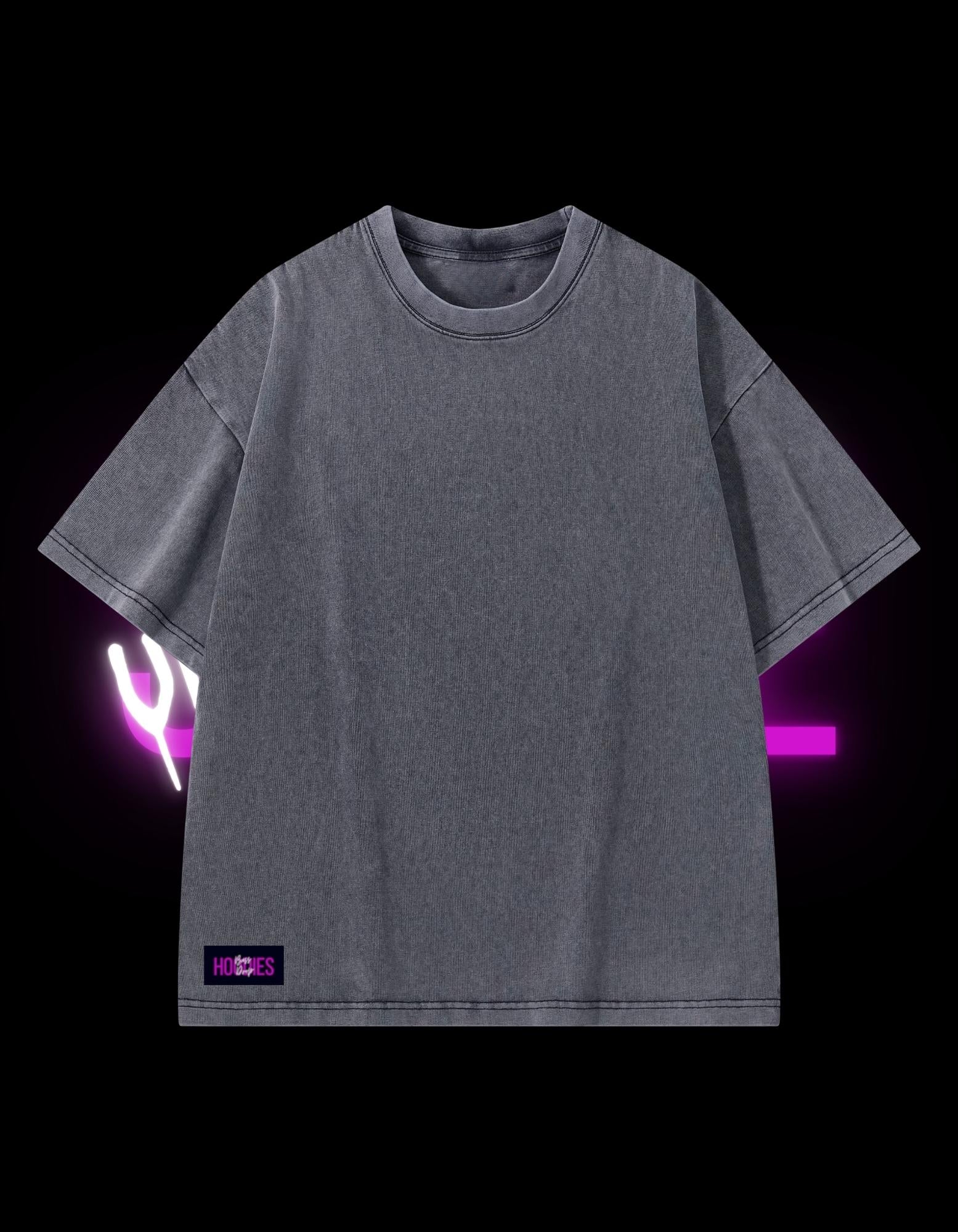 BassDropHoodies Oversized T-Shirt "Good Vibes Only Pink", Kurzarm, Baumwolle, Einfarbig - undergroundtechnostore.de