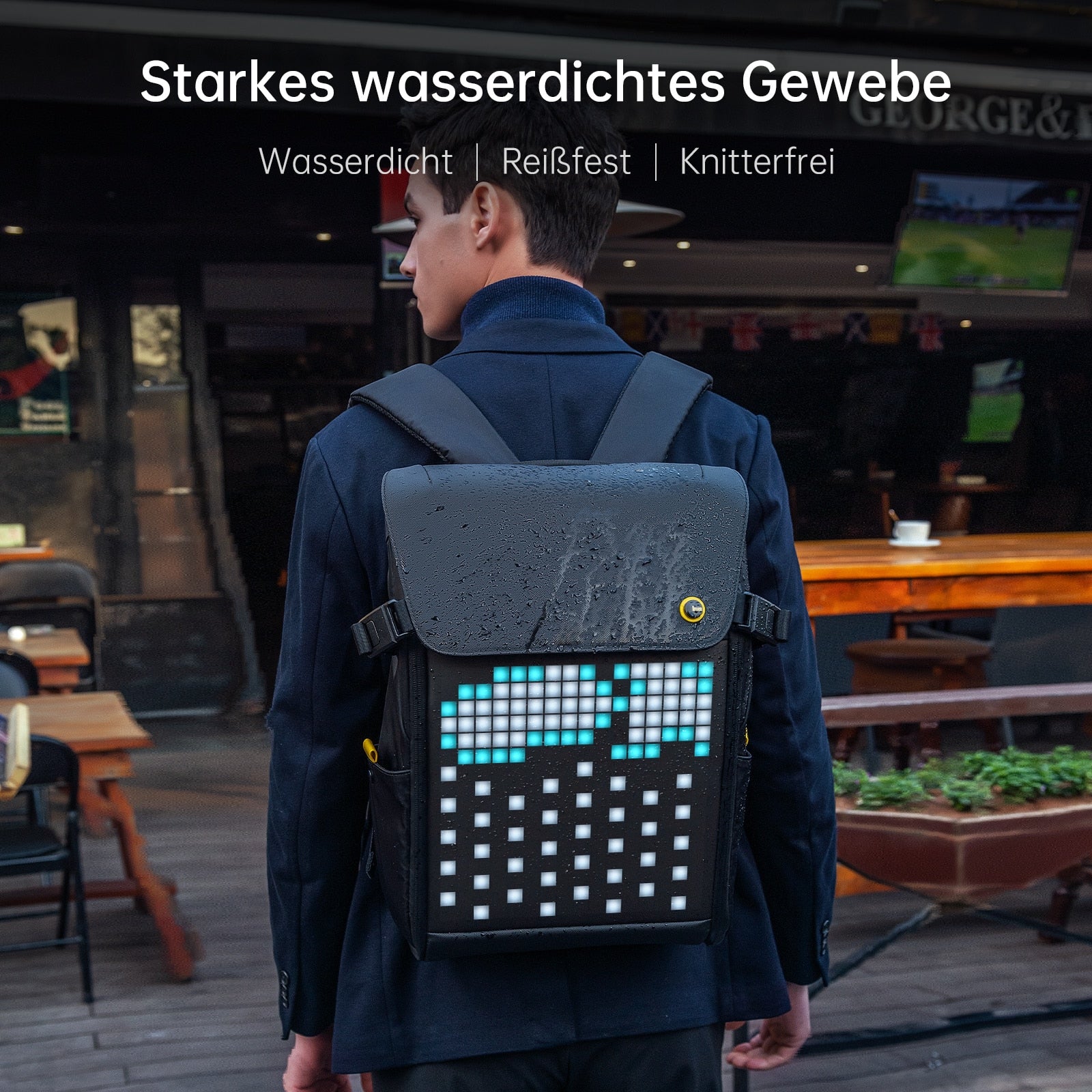 DIVOOM Pixoo M Rucksack: Großzügiger, innovativer Rucksack mit smarter Pixel-Kunst - undergroundtechnostore.de