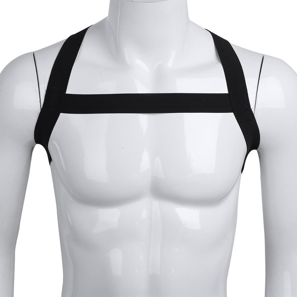 Herren X-Form Rücken Elastisches Schulter- und Brustmuskelgeschirr, Punk-Bondage-Gurt für Muskulöses Aussehen, Ideal für Cosplay-Kostüme - undergroundtechnostore.de