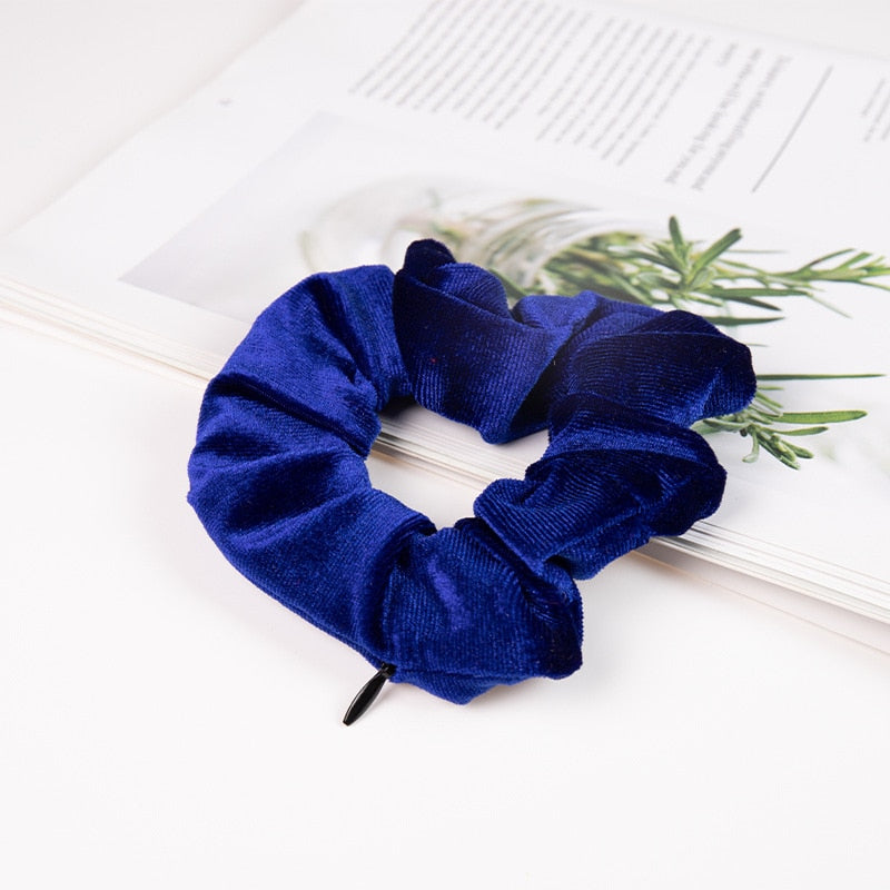 Haargummi Sight Secret - Haarscrunchie mit verstecktem Staufach und Reißverschlusstasche - sicherer Behälter zum Verstecken und Reisen - undergroundtechnostore.de