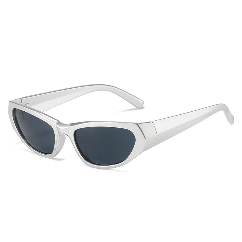Outdoor Sport Sonnenbrille im Y2K Stil der 90er und 2000er, Vintage-Schattierungen, modisch-cooles Punk-Design für Damen und Herren - undergroundtechnostore.de