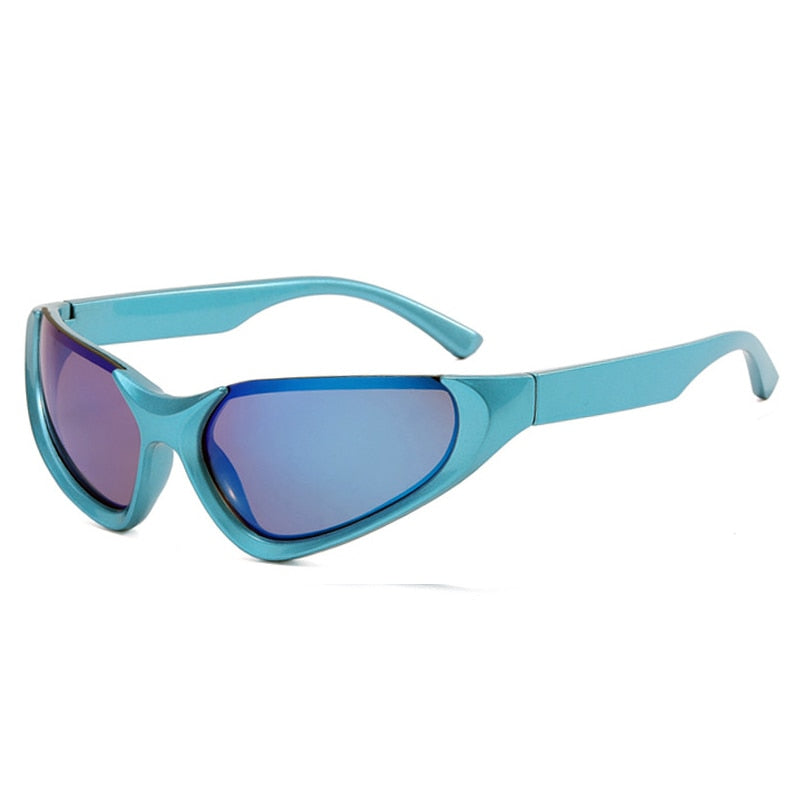 Y2K Sonnenbrille im Vintage-Stil für Damen – Einzigartiges Luxus-Designer-Katzenaugen-Design – UV400-Schutz – Modische Punk-Brille - undergroundtechnostore.de