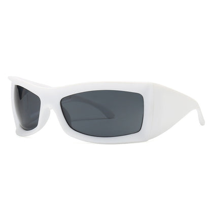 Übergroße Y2K Sonnenbrille im Retro-Stil für Damen und Herren - Quadratisch, Großer Rahmen, Trend 2023 - undergroundtechnostore.de