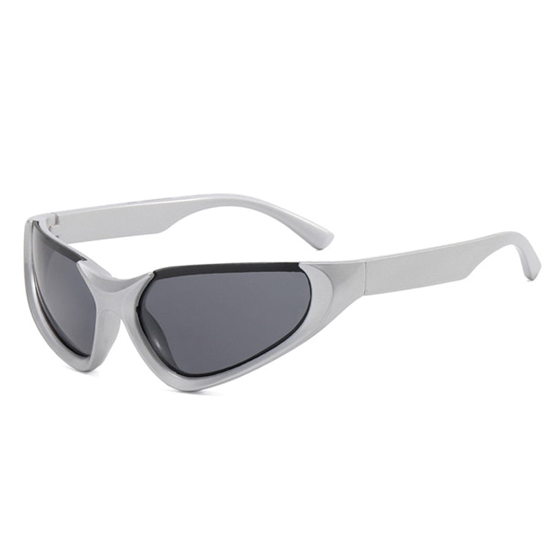 Y2K Sonnenbrille im Vintage-Stil für Damen – Einzigartiges Luxus-Designer-Katzenaugen-Design – UV400-Schutz – Modische Punk-Brille - undergroundtechnostore.de