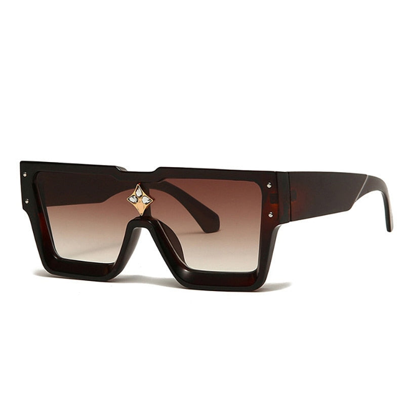 Moderne ikonische Stil Retro Diamant-Blumen-Sonnenbrille für Damen und Herren, modische Luxusmarke, Designer-Sonnenbrille, UV400-Schattierungen - undergroundtechnostore.de