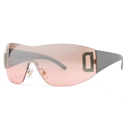 Luxus-Y2K Einteilige Sonnenbrille für Damen und Herren, Markendesign, neuer Punk-Sportstil, Schutzbrillen-Schattierung, UV400-Schutz, modische Buchstabenaugenbekleidung - undergroundtechnostore.de