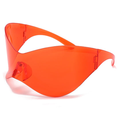Übergroße Punk-Schutzbrillen-Sonnenbrille für Damen und Herren, Luxusmarke, Y2K Silber, Sportbrille, einteilige Augenbekleidung, UV400-Schutz - undergroundtechnostore.de