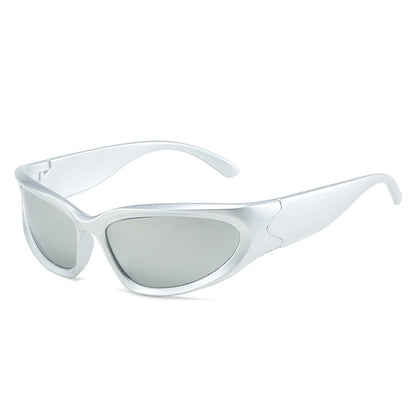 Outdoor Sport Sonnenbrille im Y2K Stil der 90er und 2000er, Vintage-Schattierungen, modisch-cooles Punk-Design für Damen und Herren - undergroundtechnostore.de