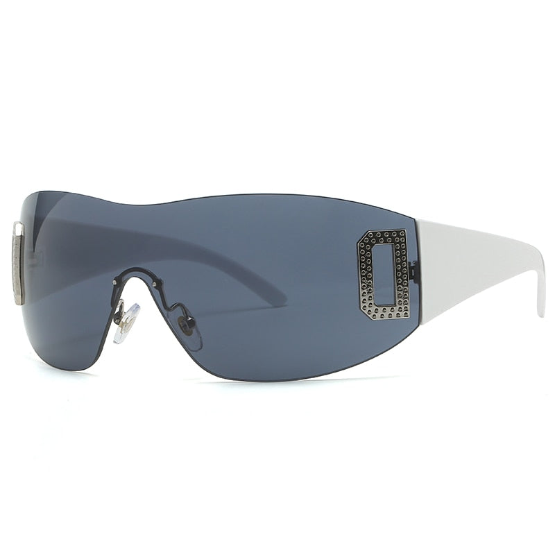 Luxus-Y2K Einteilige Sonnenbrille für Damen und Herren, Markendesign, neuer Punk-Sportstil, Schutzbrillen-Schattierung, UV400-Schutz, modische Buchstabenaugenbekleidung - undergroundtechnostore.de