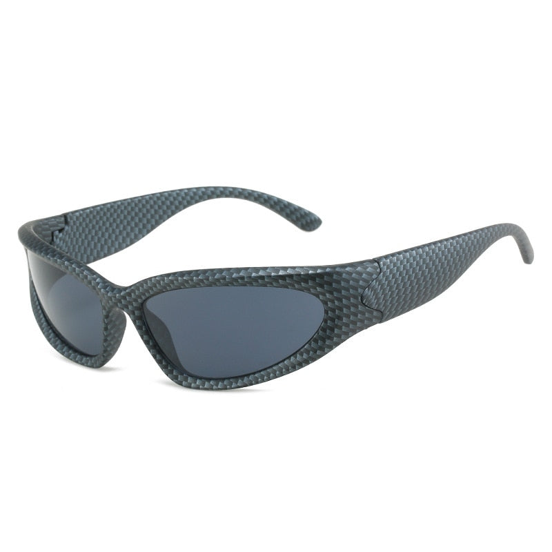 2000er Ästhetische Y2K Sonnenbrille für Herren, Outdoor-Fahrrad-Sportbrille, Damen Vintage-Schattierungen im modischen Punk-Design - undergroundtechnostore.de